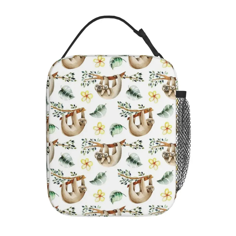 Hanging Sloth Insulated Lunch Bag
