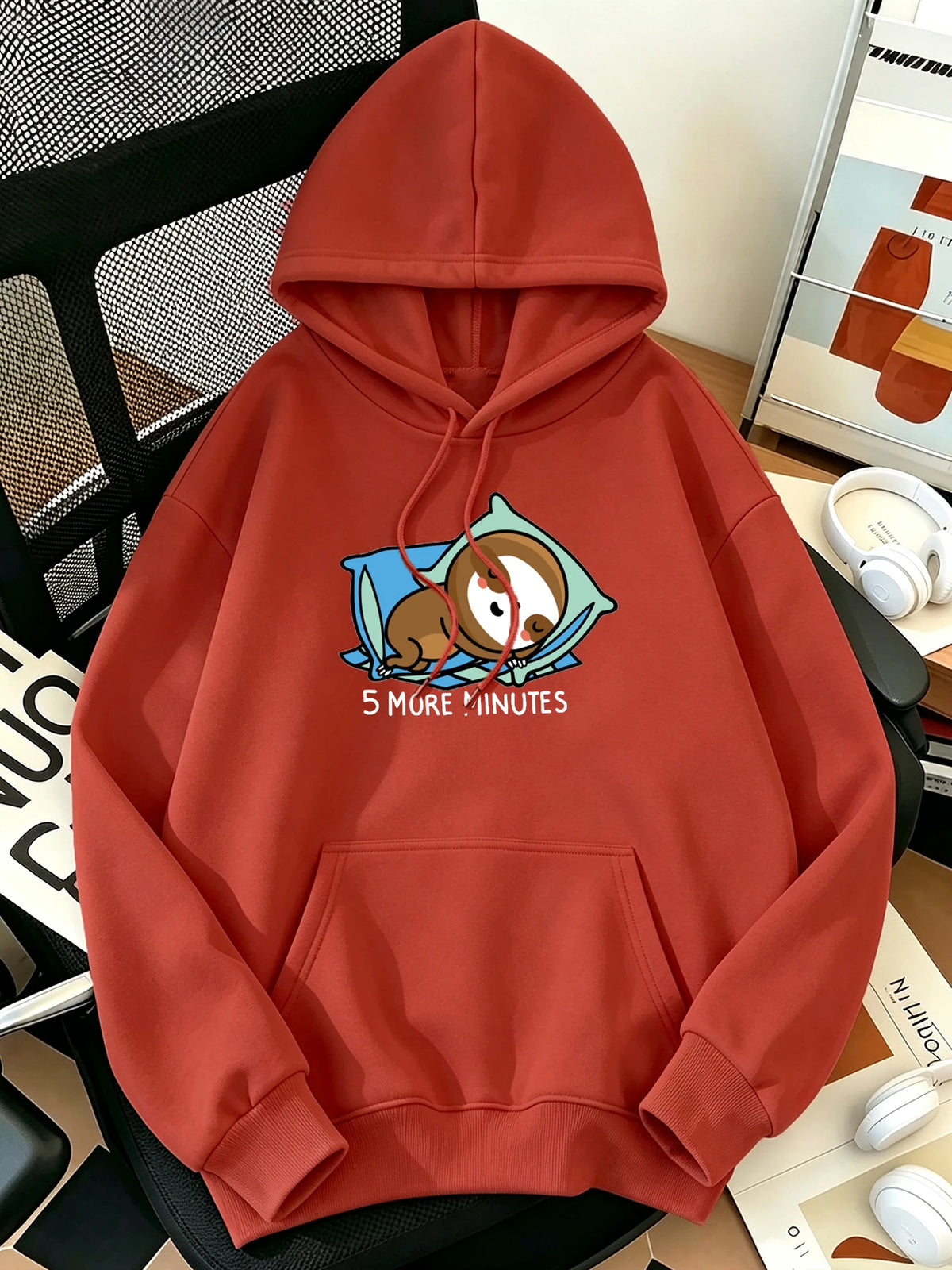 5 More Minutes Sloth Hoodie