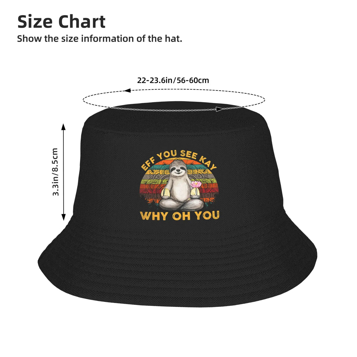 Sloth Bucket Hat product photo 4
