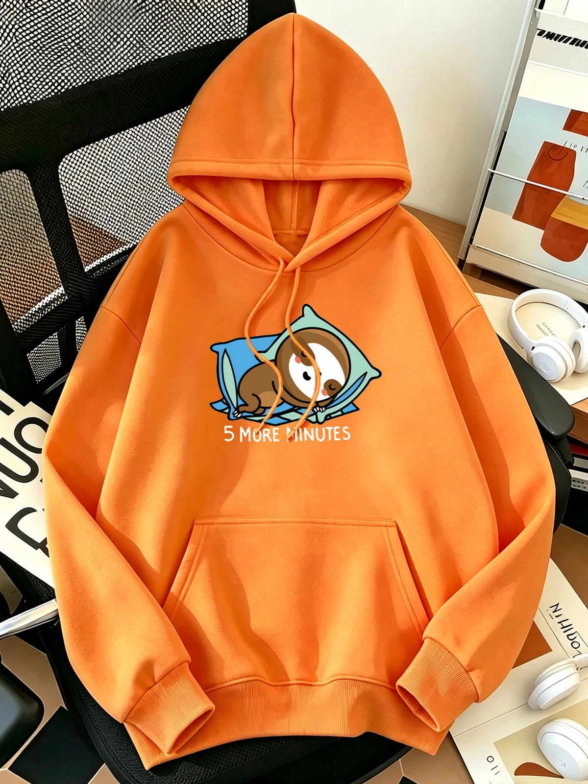 5 More Minutes Sloth Hoodie