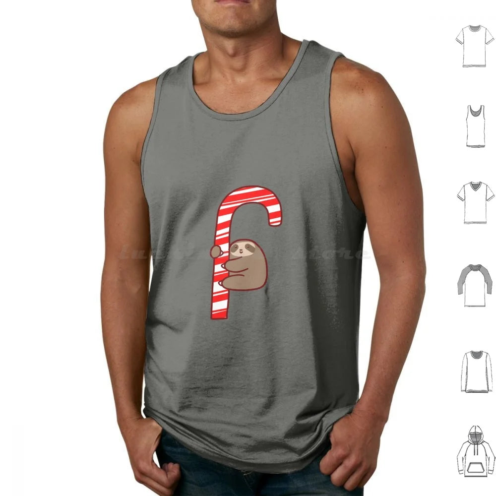 Sloth & Candy Cane Tank Top