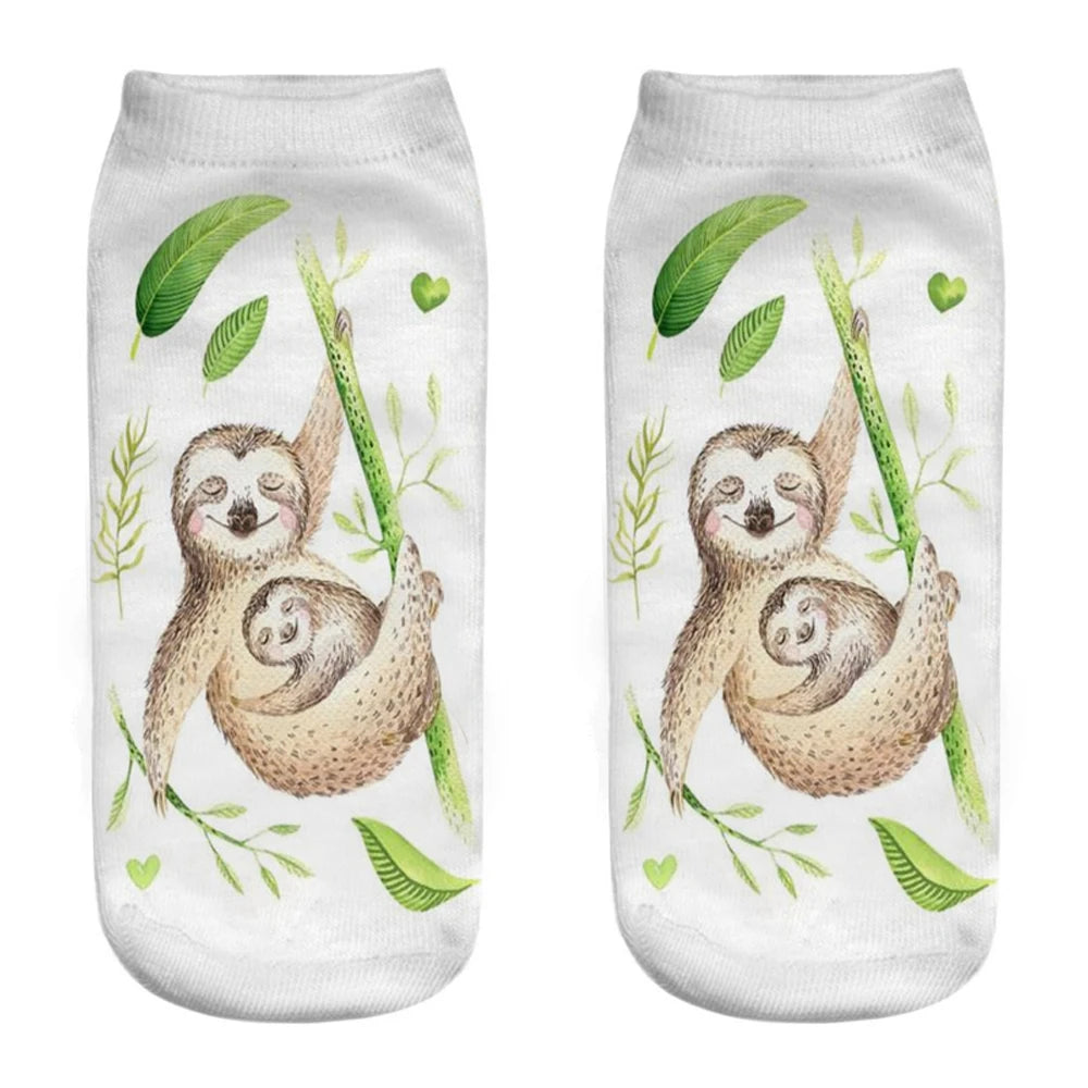 Sloth Short Ankle Socks