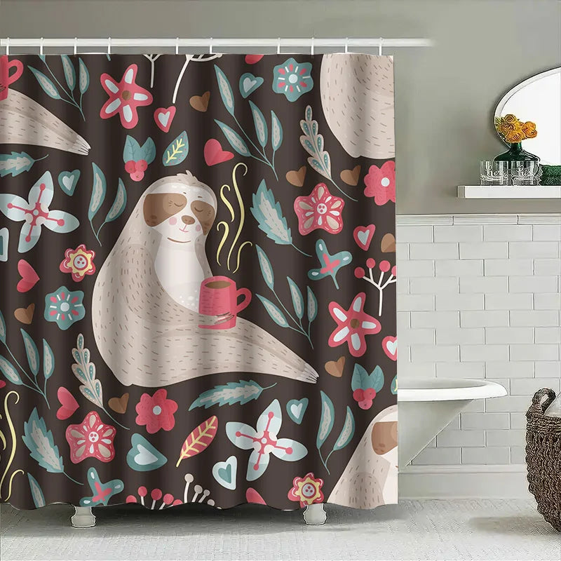 Artistic Sloth Shower Curtain