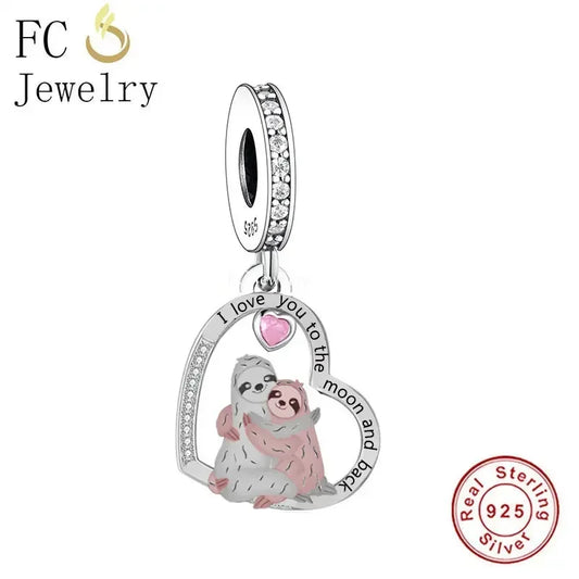 Sterling Silver Sloth Dangle Charm