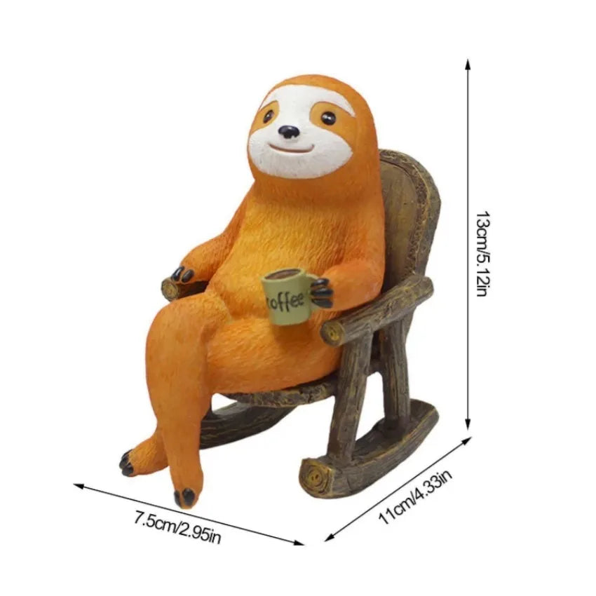 Sloth Resin Rocking Chair Ornament