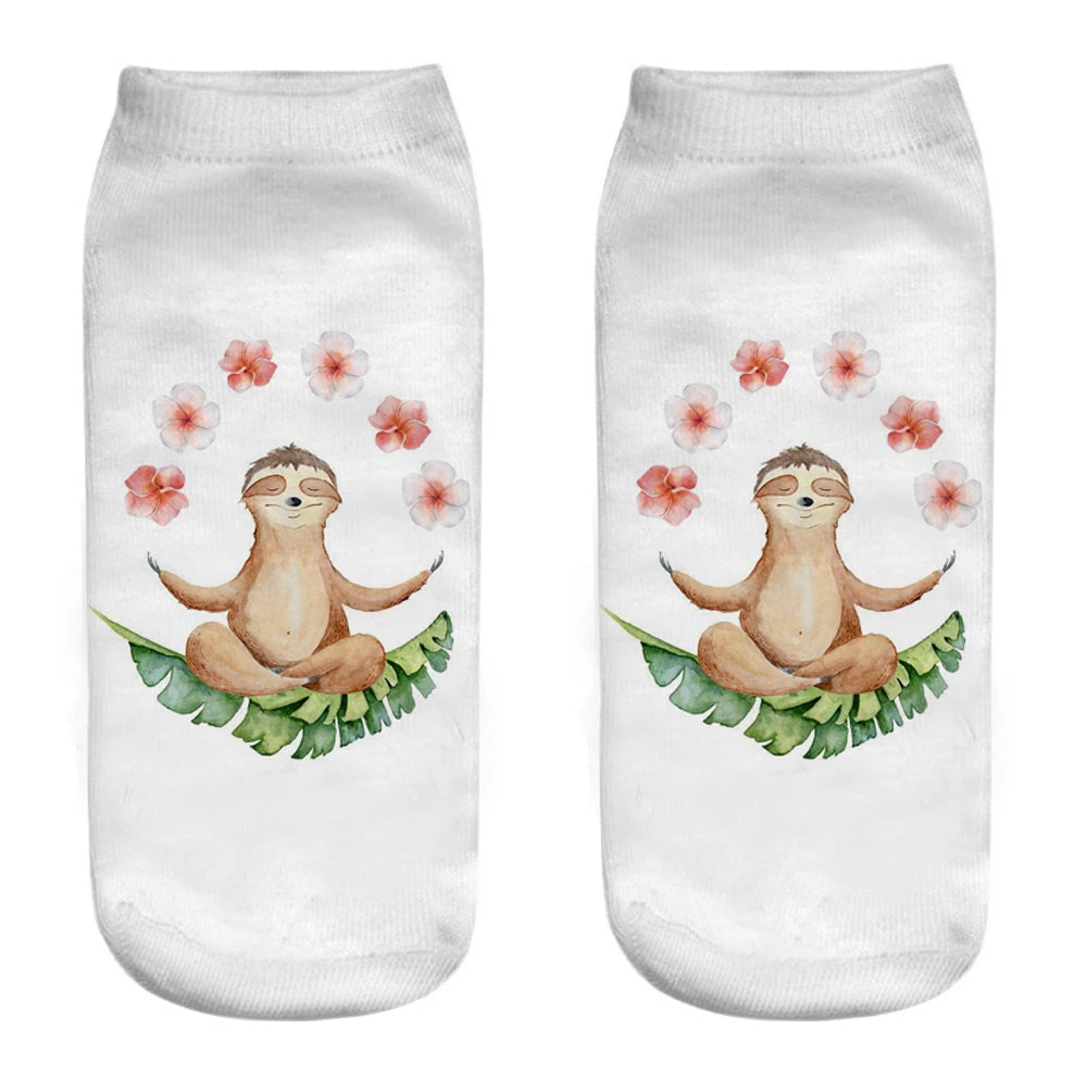 Sloth Short Ankle Socks