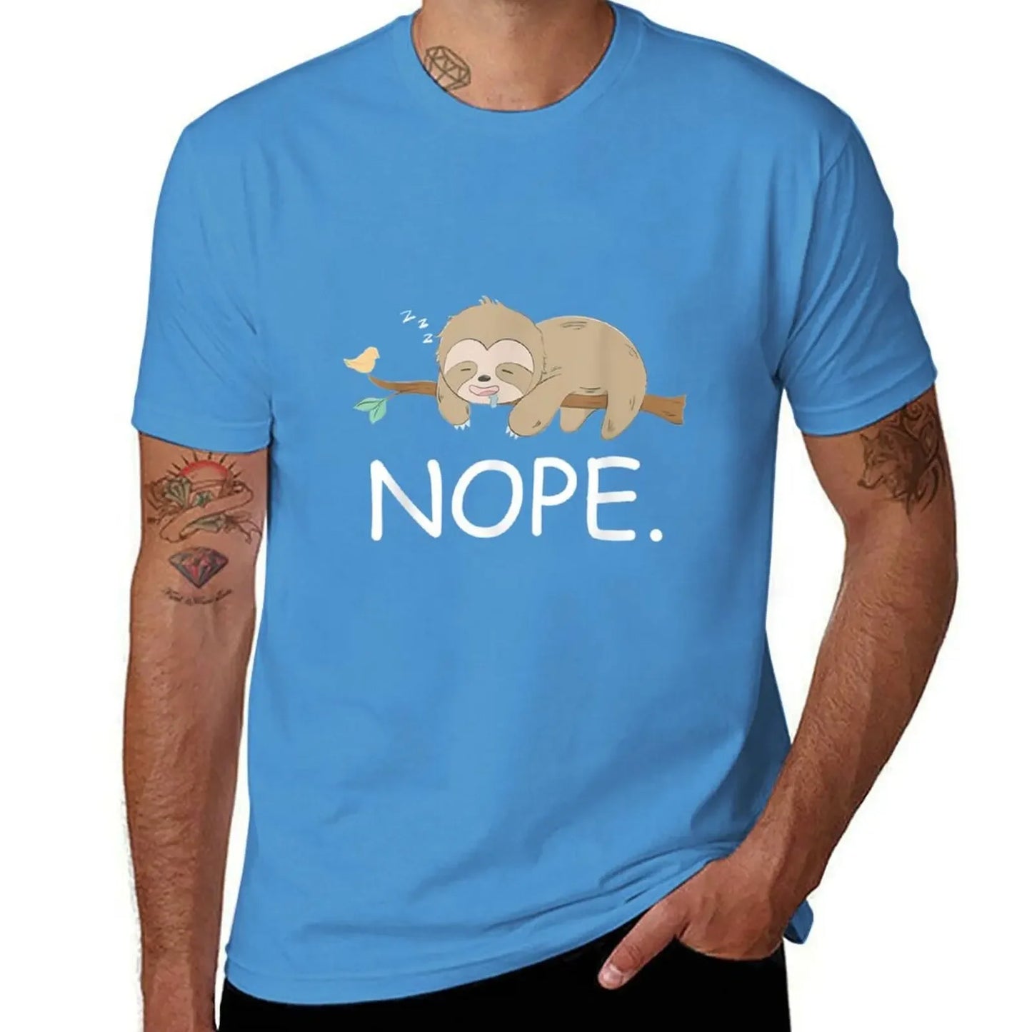 Nope Lazy Sloth T-Shirt