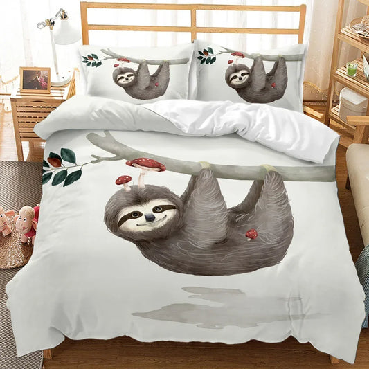 Hanging Sloth Duvet Cover Set