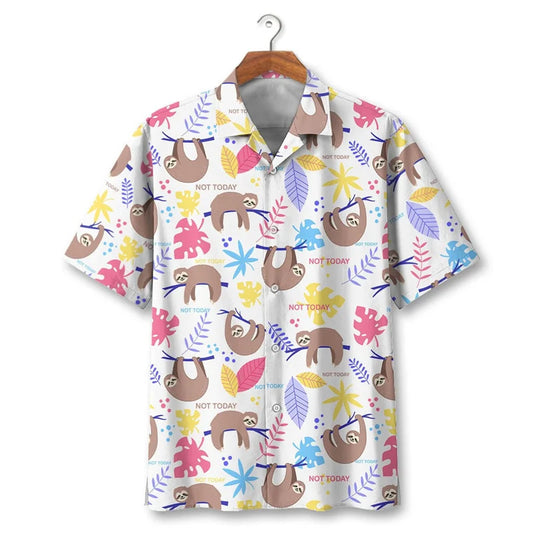 Short Sleeve Sloth Theme Shirt