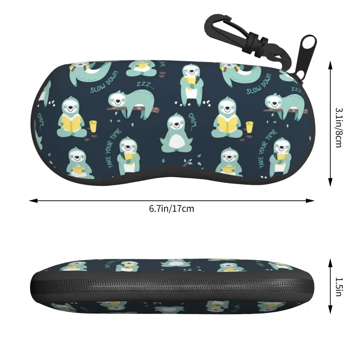 Sloth Pattern Glasses Case