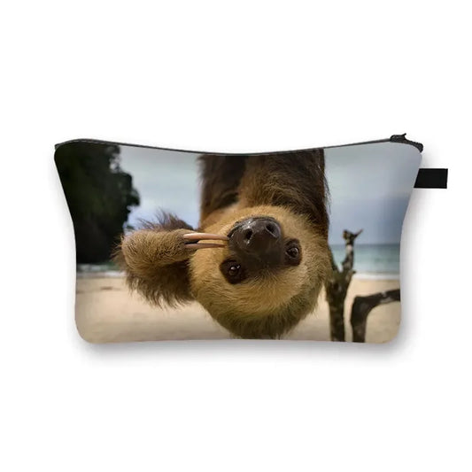 Cute Baby Sloth Cosmetic Bag