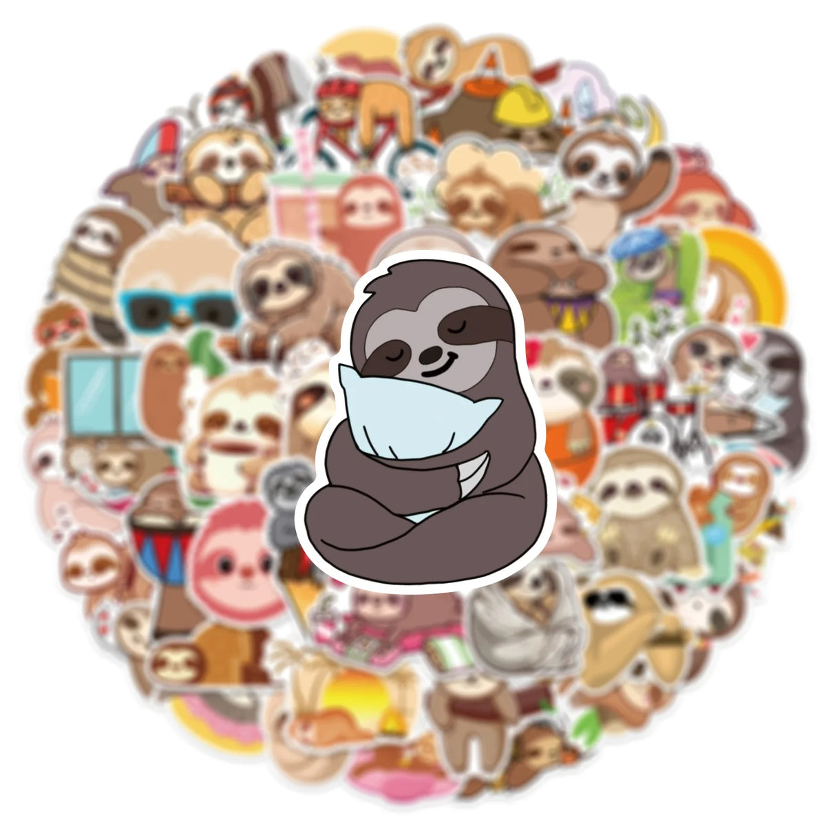 50 Piece Sloth Stickers