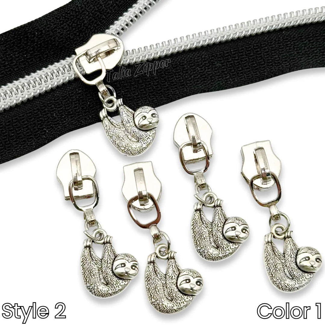 Sloth Zipper Sliders