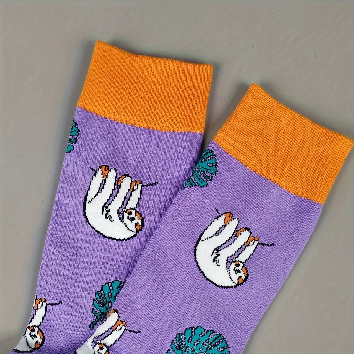 Women's Sloth Purple & Orange Socks product photo 4