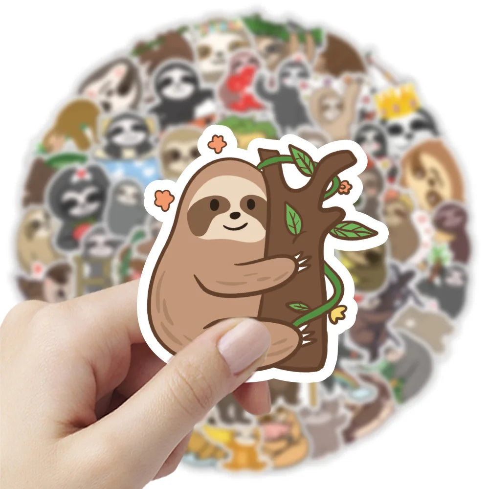 Sloth Cartoon Stickers