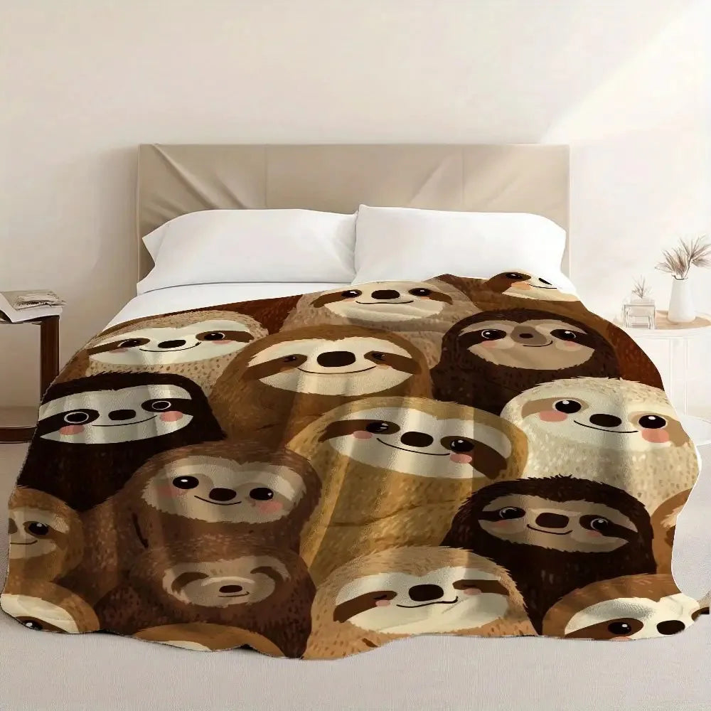 Sloth Faces Blanket