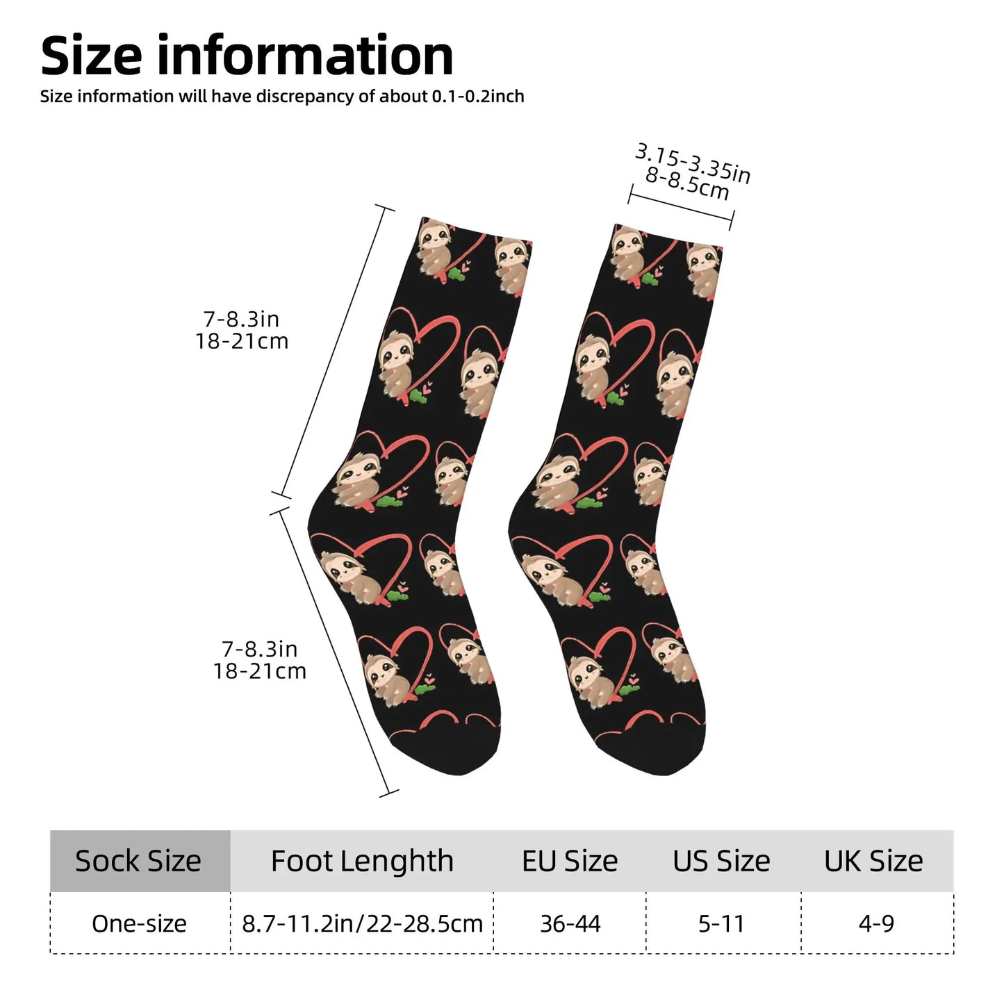Cute Love Sloth Socks