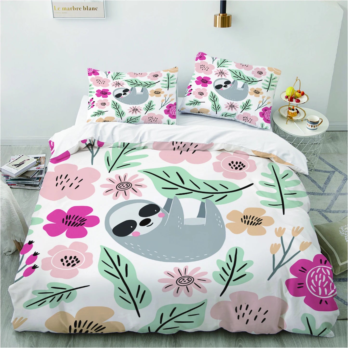 Assorted Sloth Duvet Cover Bedding Set