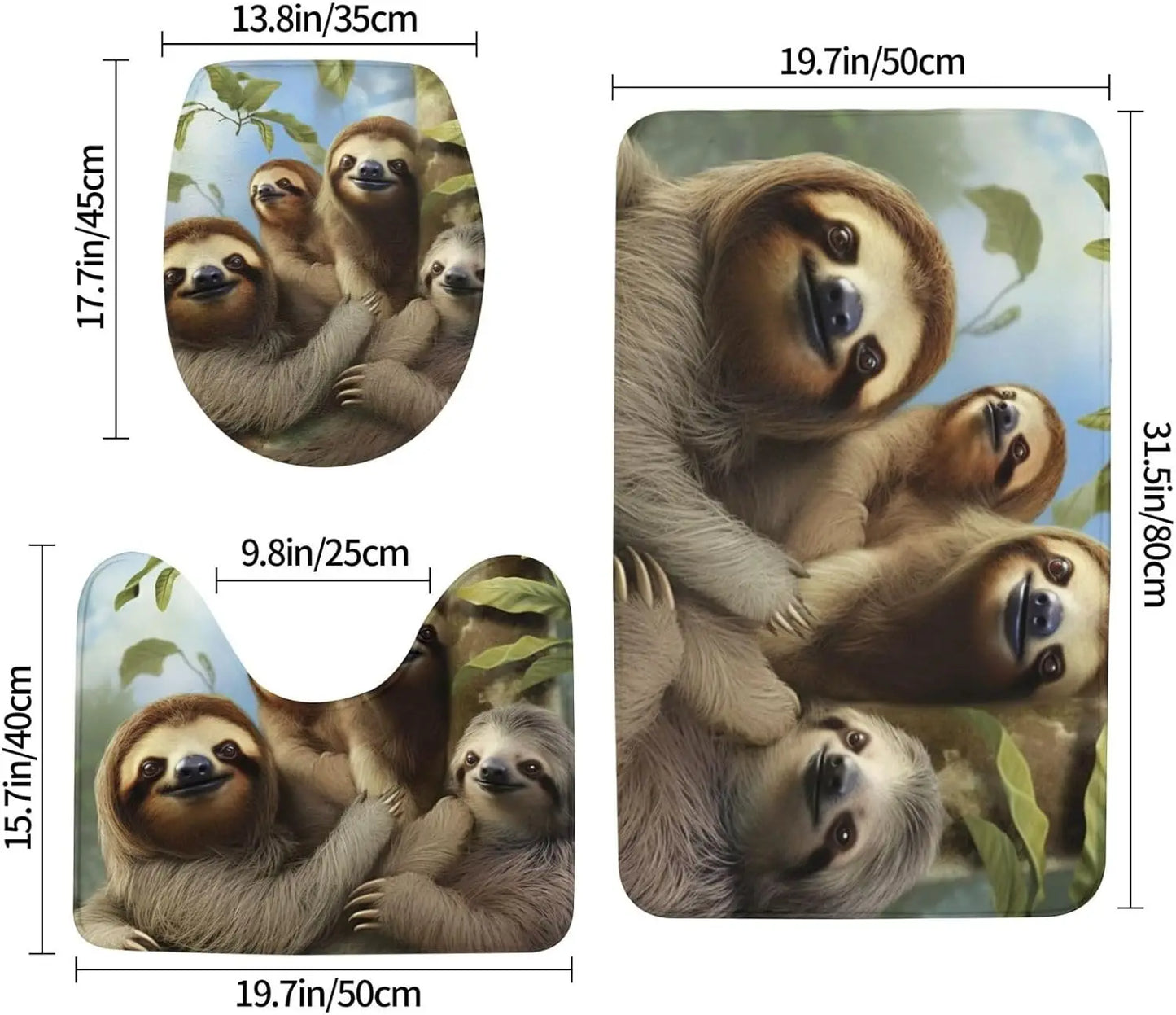 Sloth Bathroom 3 Piece