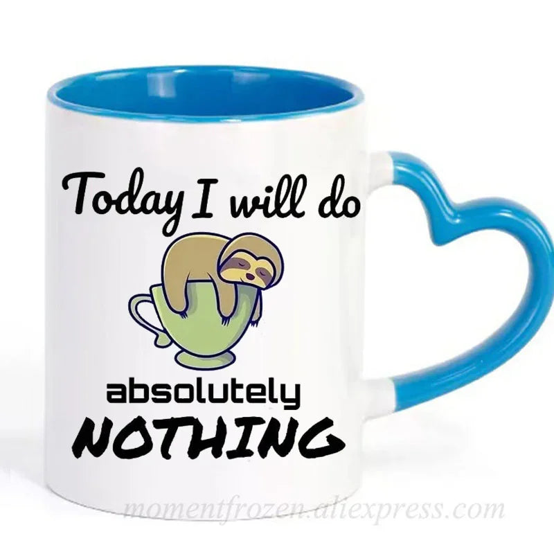 Today I Will Absolutely Do Nothing Sloth Mug