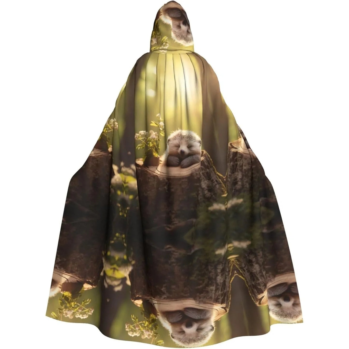 Sloth Design Long Hooded Cloak