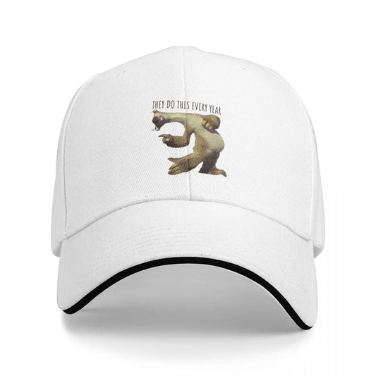 Sid They Do This Every Year Sid The Sloth Baseball Cap