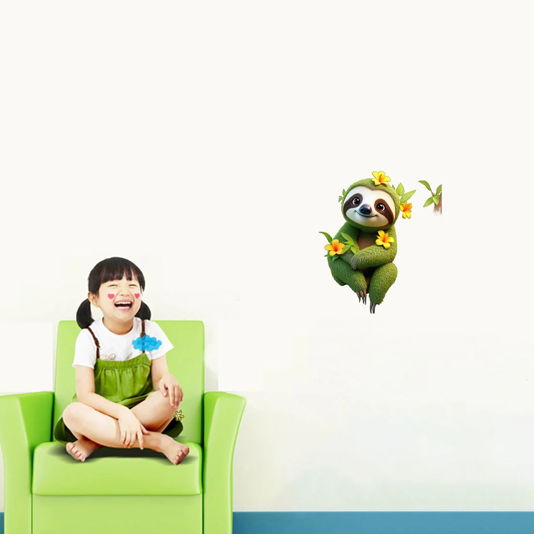 Forest Sloth Wall Stickers