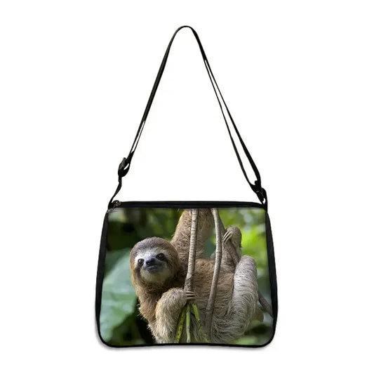 Sloth Print Shoulder Bag