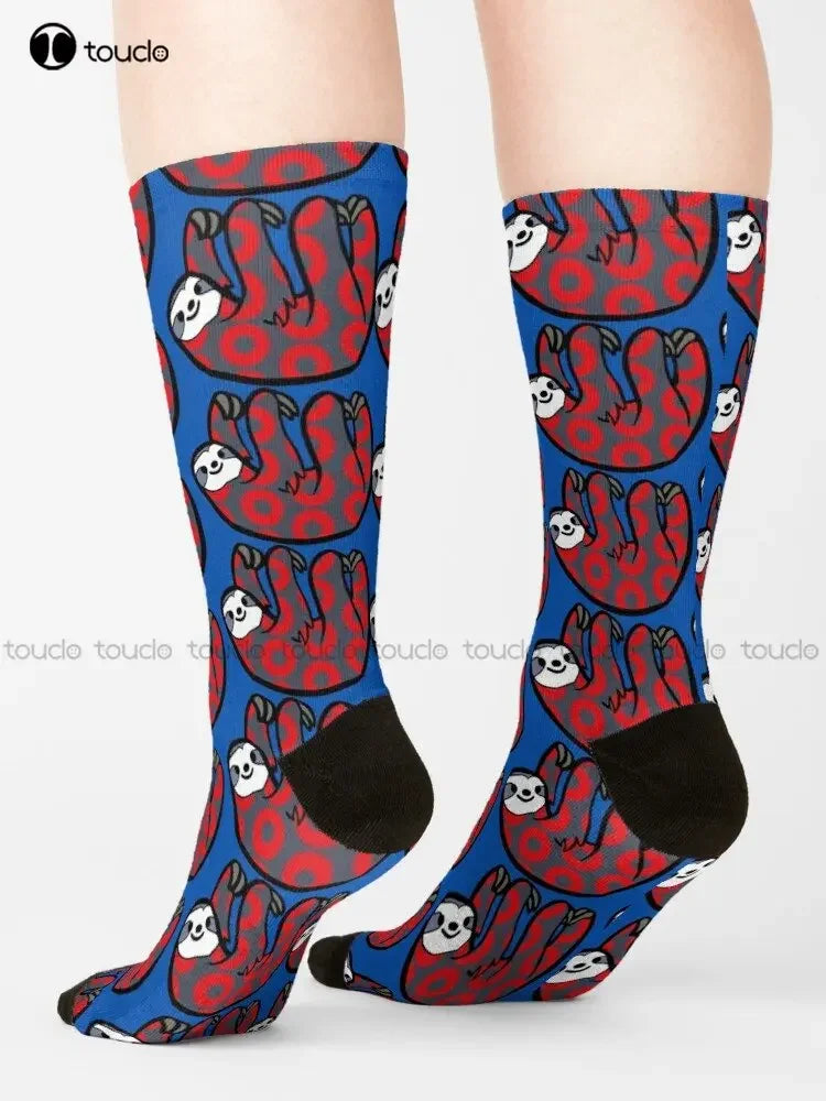 Donut Sloth Socks