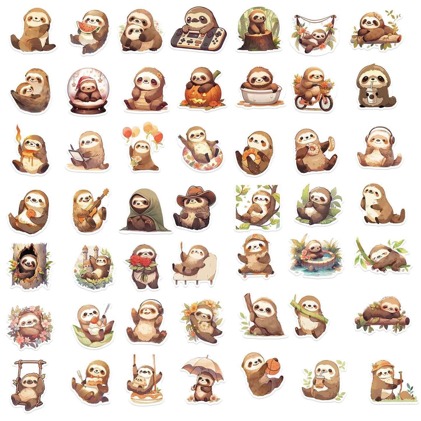 Cute Sloth Stickers