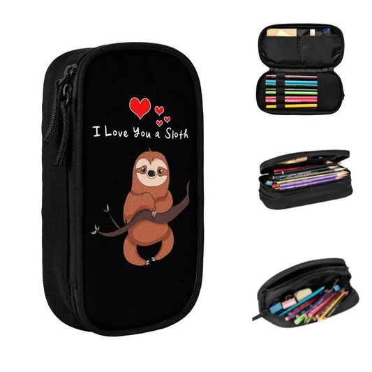 I Love You A Sloth Pencil Case