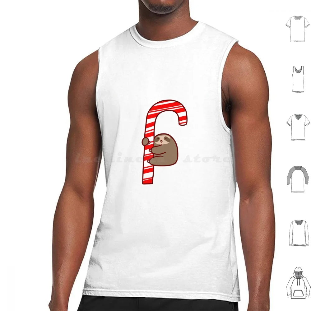 Sloth & Candy Cane Tank Top