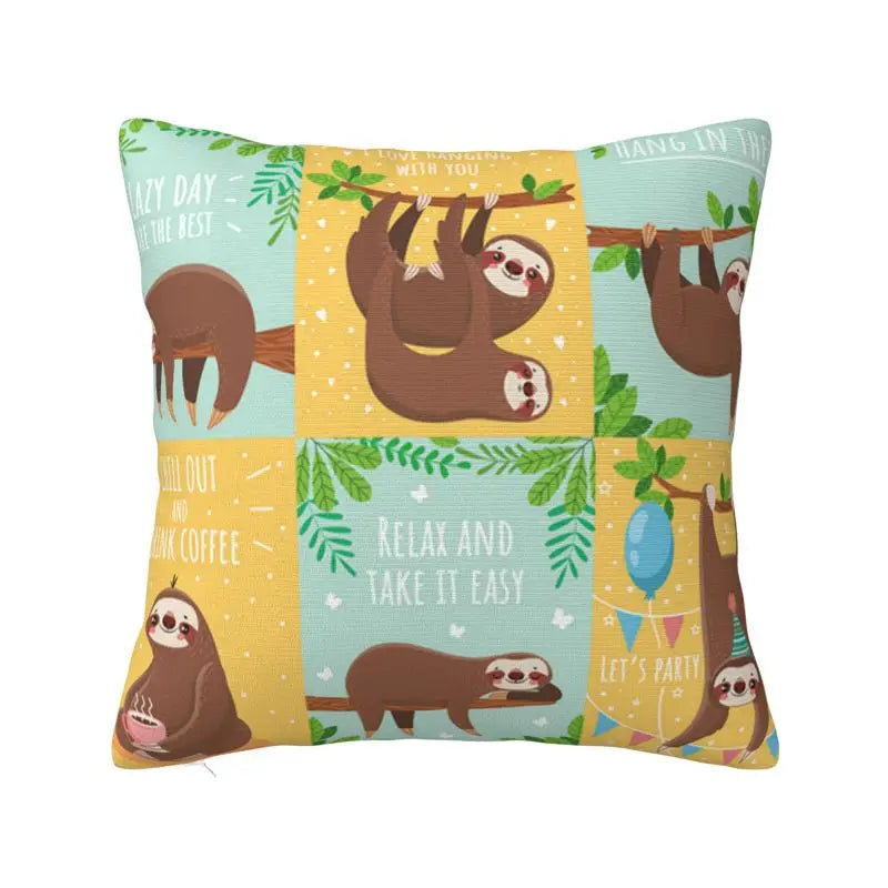 Assorted Cute Sloth Cushion Covers