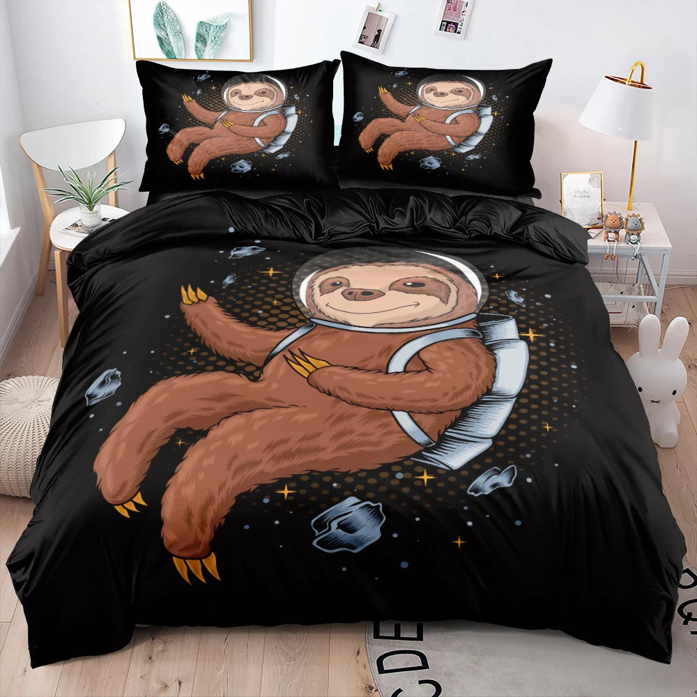 Astronaut Sloth Duvet Cover Set