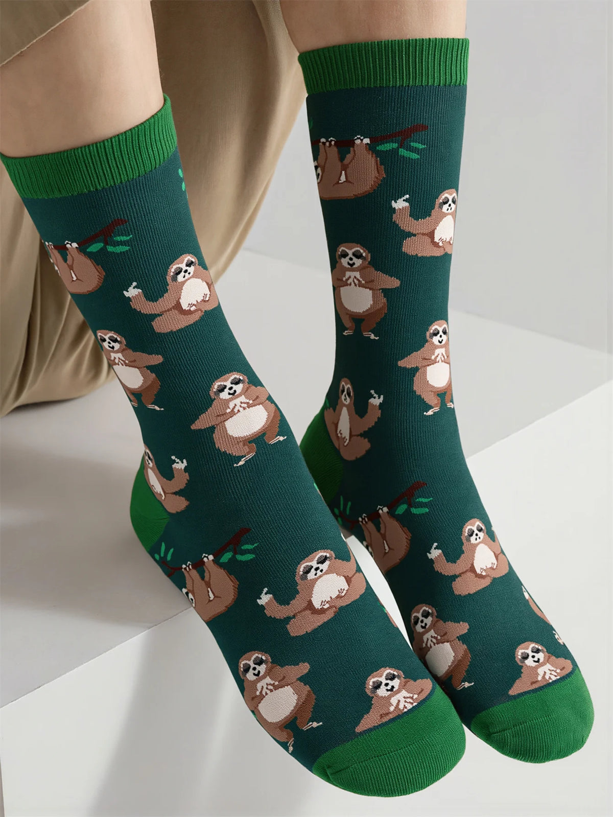 Forest Sloth Socks