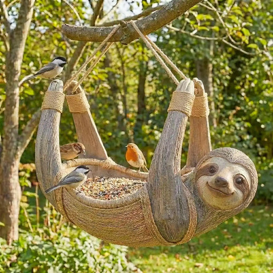 Hanging Sloth Bird Feeder