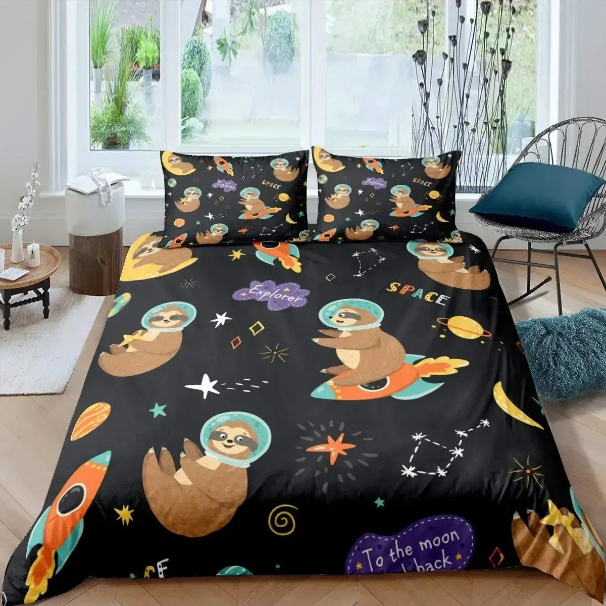 Astronaut Space Sloth Duvet Cover Set product photo