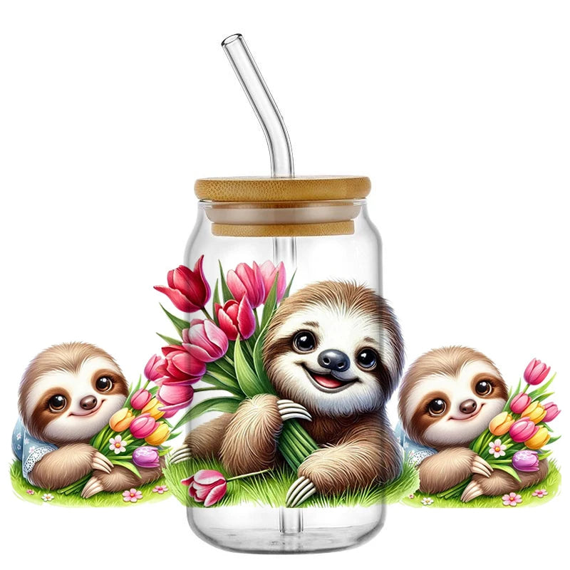 Easter Sloth Decal Transfer Stickers