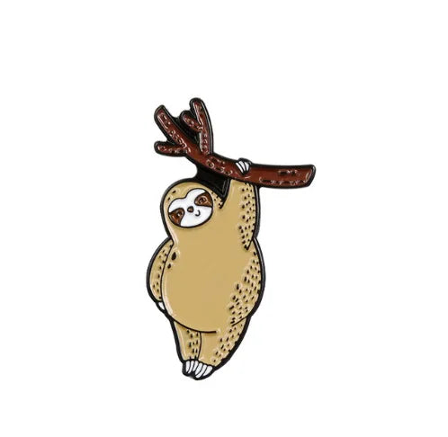 Cartoon Sloth Enamel Pin Badges