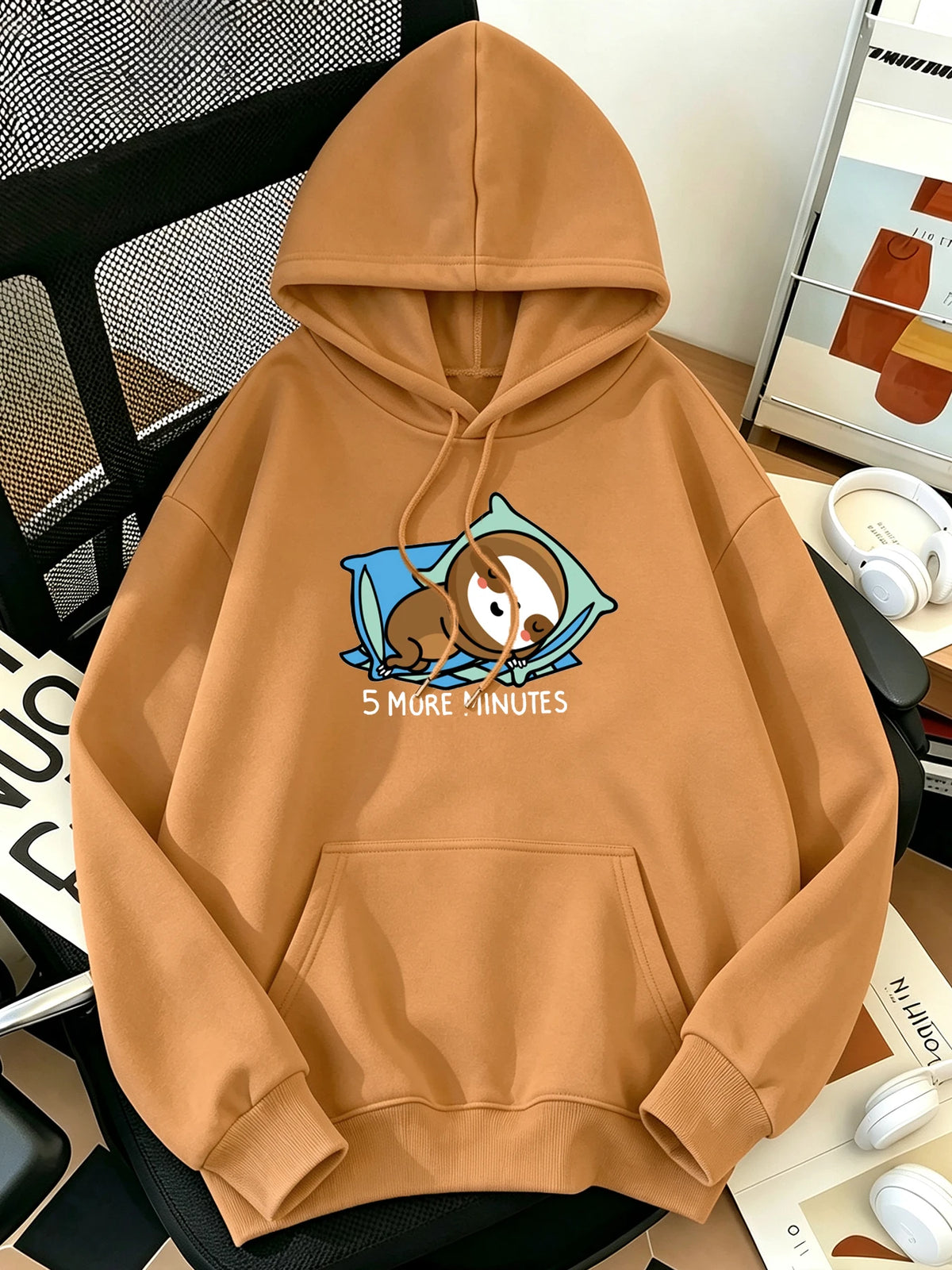 5 More Minutes Sloth Hoodie