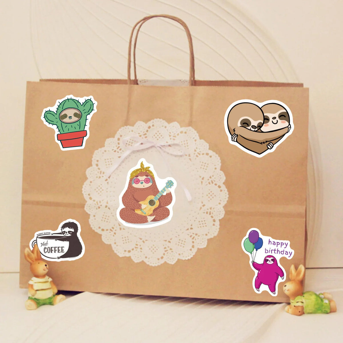 50 Piece Sloth Stickers
