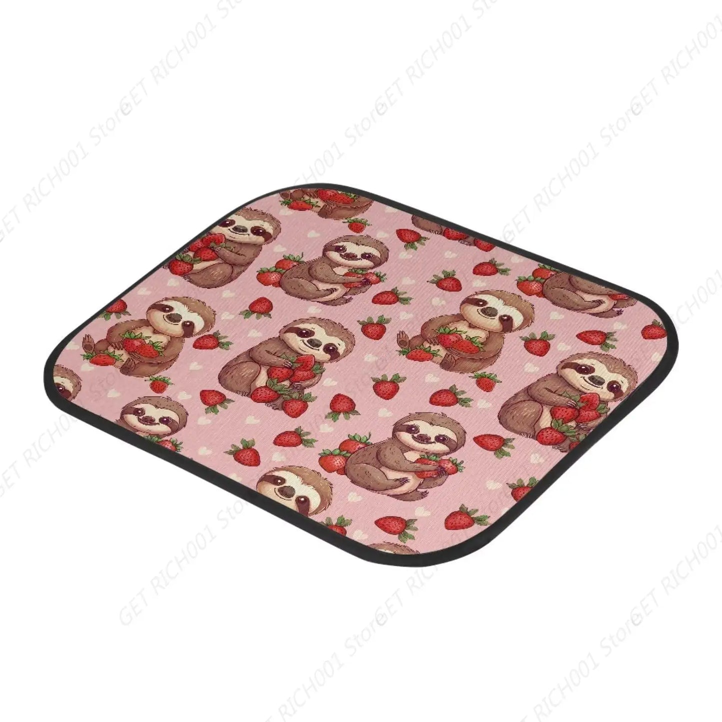 Sloth Strawberry Car Mats