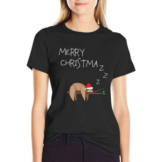 Merry Christmas Sleeping Sloth T-Shirt