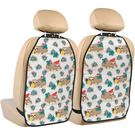 2 Pieces Car Seat Organizers with Anti-kick Storage Mat