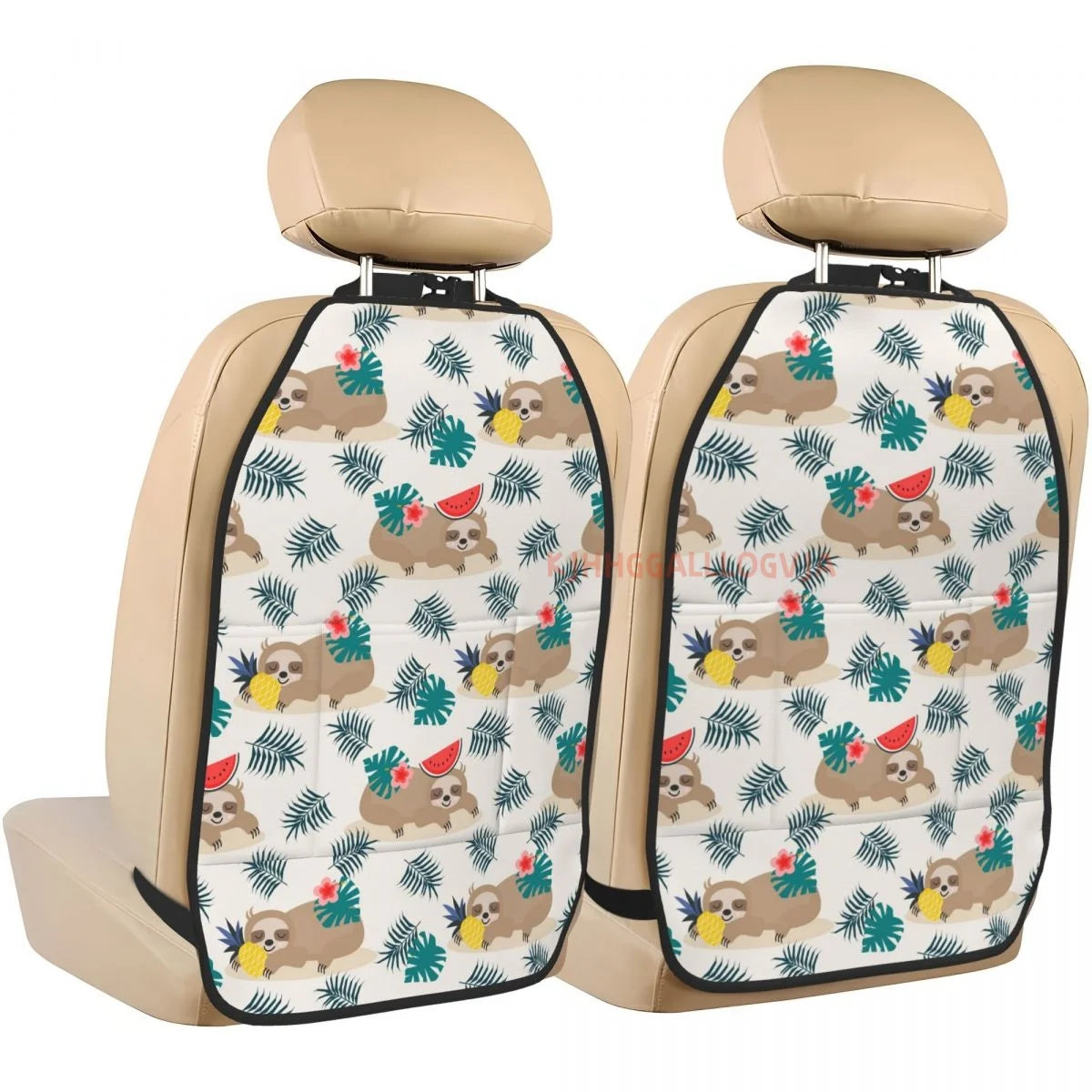 2 Pieces Car Seat Organizers with Anti-kick Storage Mat