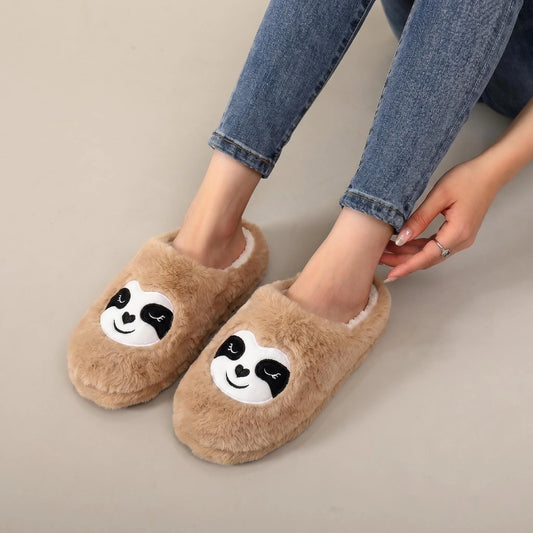 Cartoon Sloth Plush Slippers product photo 1