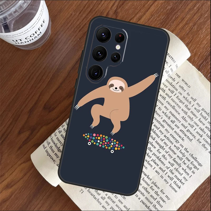 Skateboard Sloth Samsung Phone Case