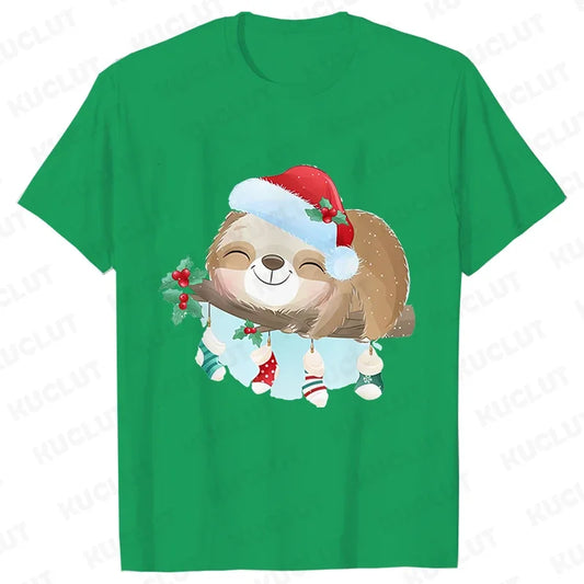 Sloth Festive T-Shirt