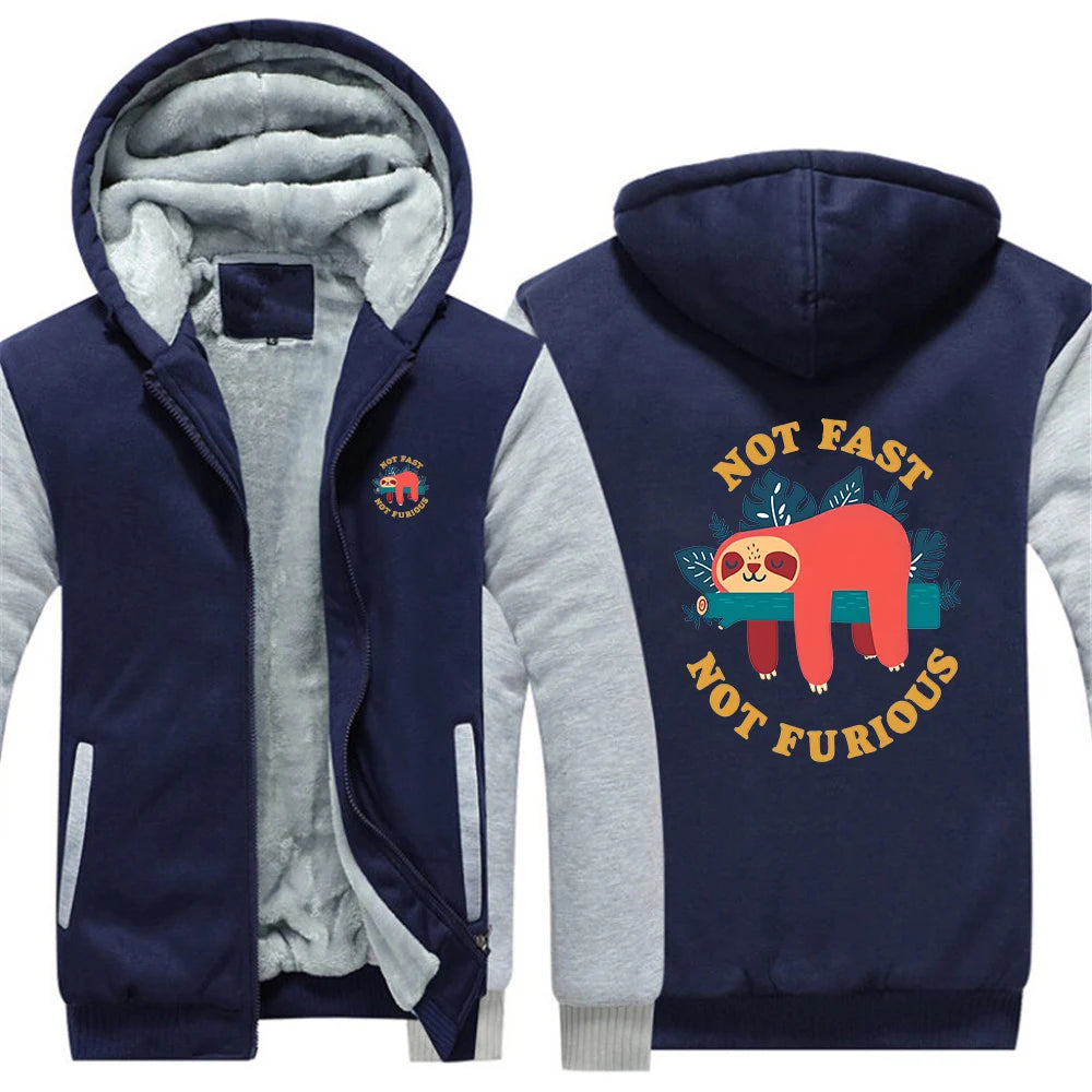 Not Fast Not Furious Sloth Zip Up Jacket
