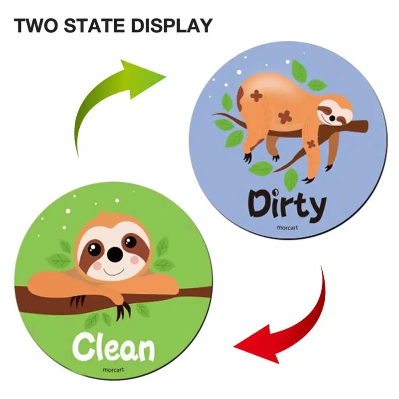 Sloth Clean / Dirty Sign Reversible Dishwasher Sticker